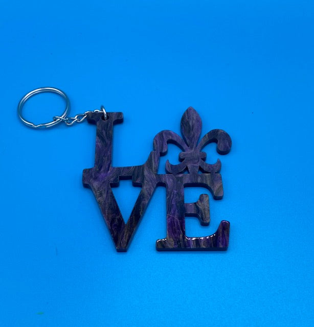 LOVE Fleur-de-lis Keychain