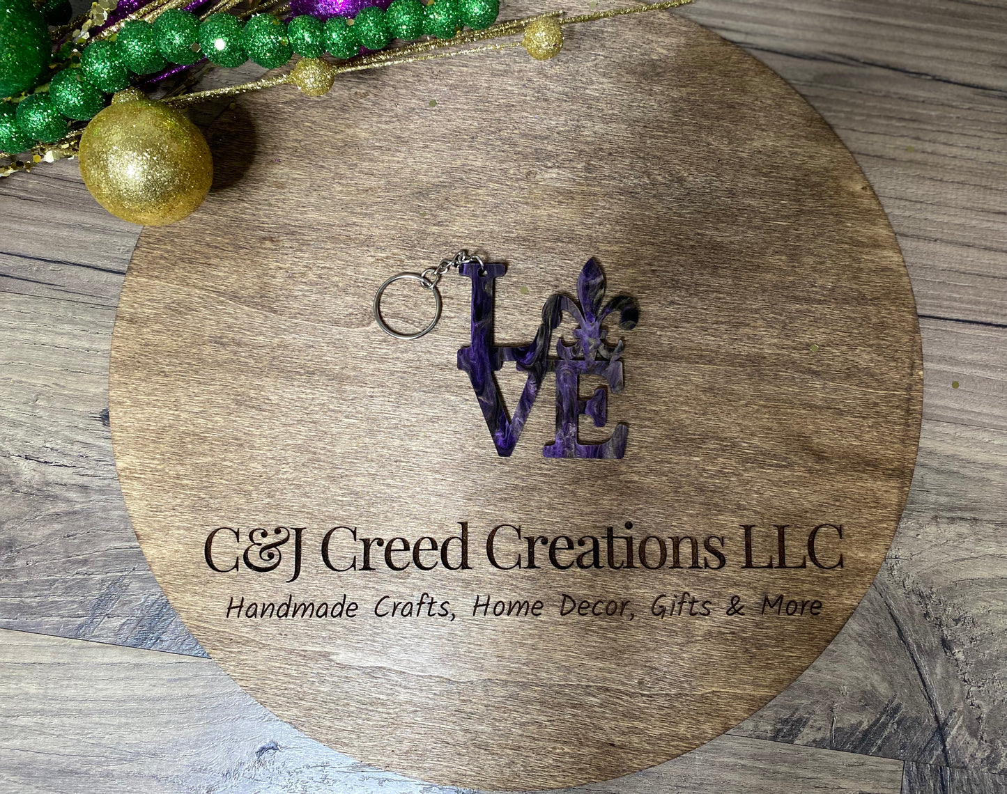 LOVE Fleur-de-lis Keychain