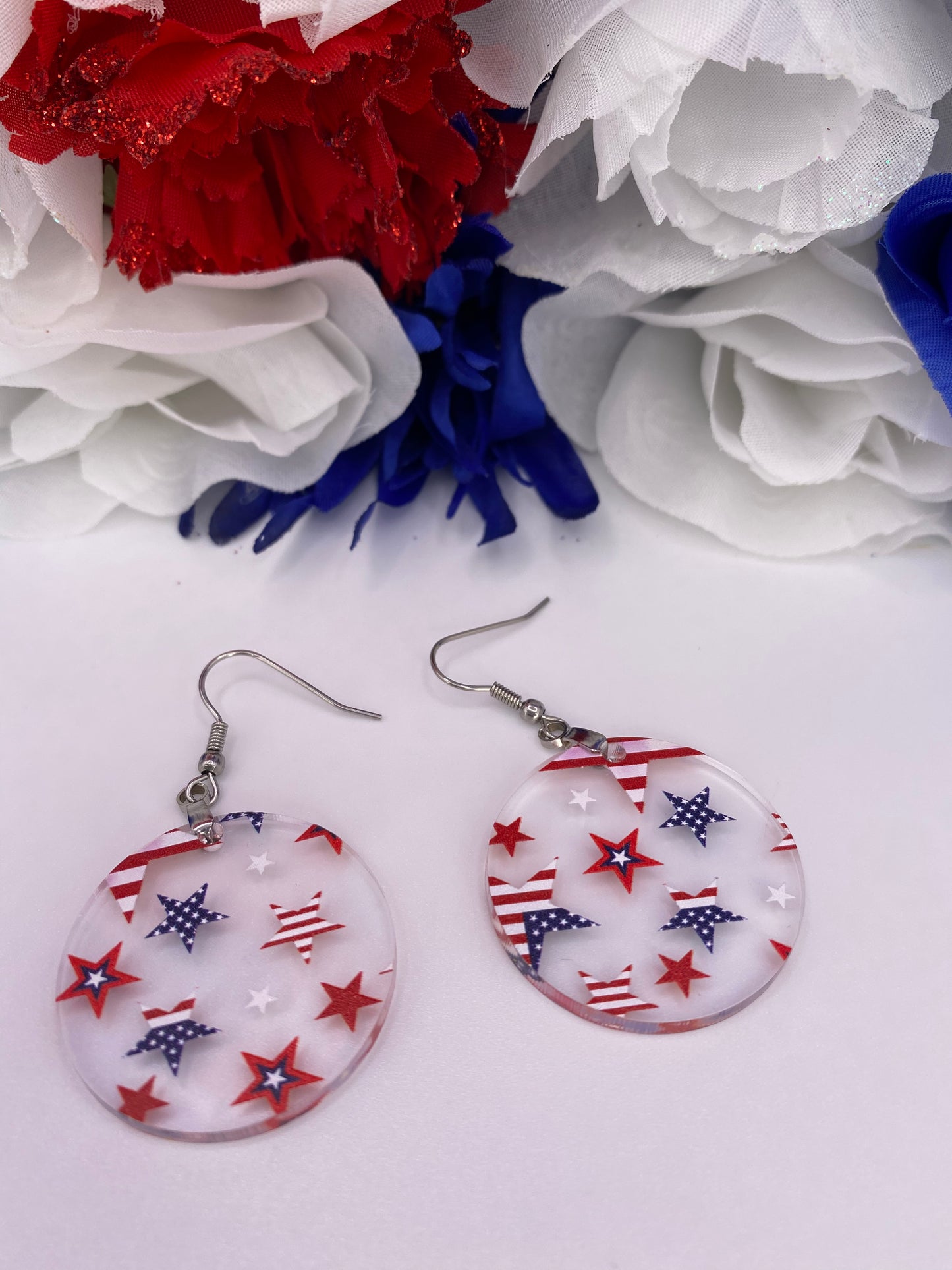 Patriotic Earrings | Round Shape