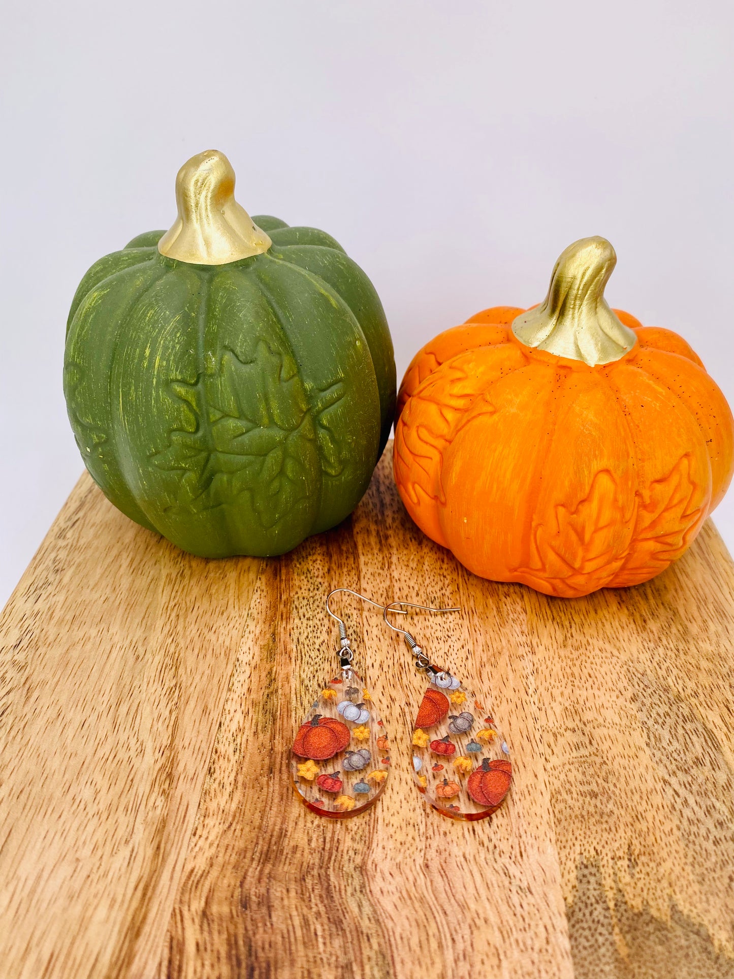 Pumpkins & Leaves - Tear-drop Small
