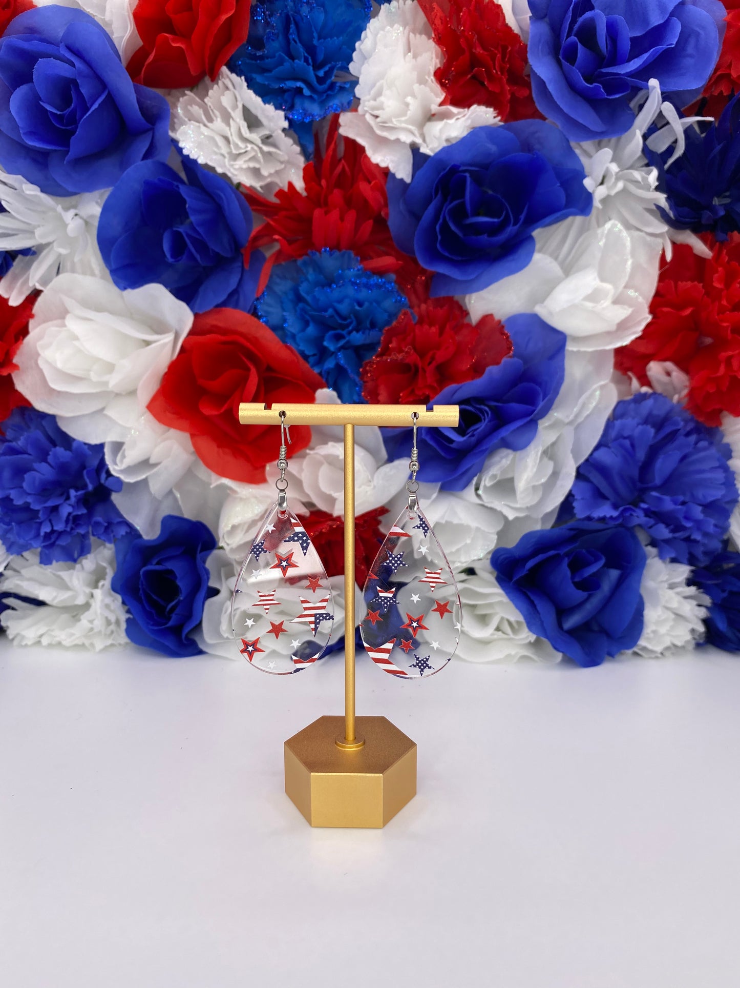 Patriotic Earrings | Teardrop Shape