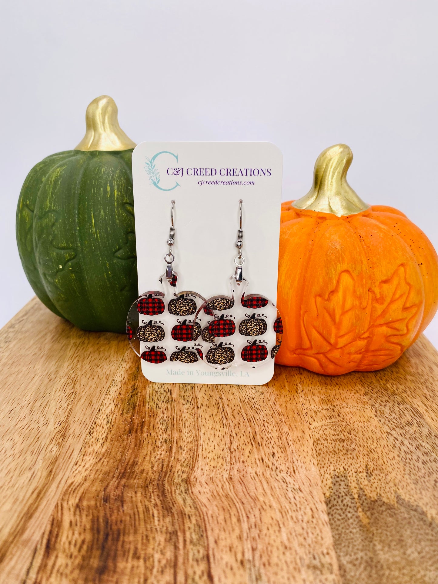 Buffalo Plaid Pattern - Pumpkin Shape