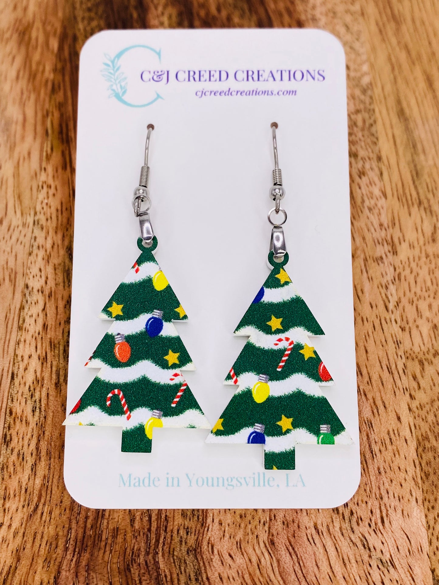 Christmas tree shaped earrings